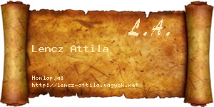 Lencz Attila névjegykártya